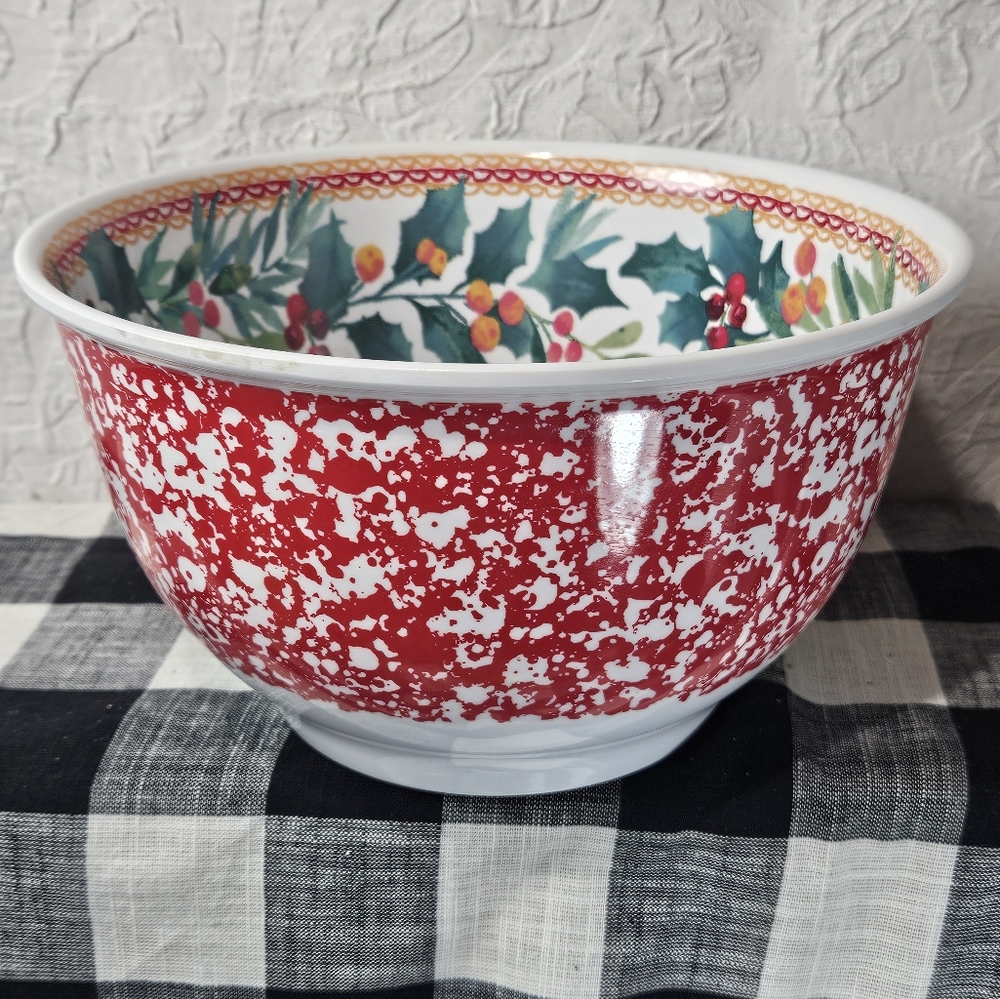 Pioneer Woman Mistle Toe Christmas Bowl